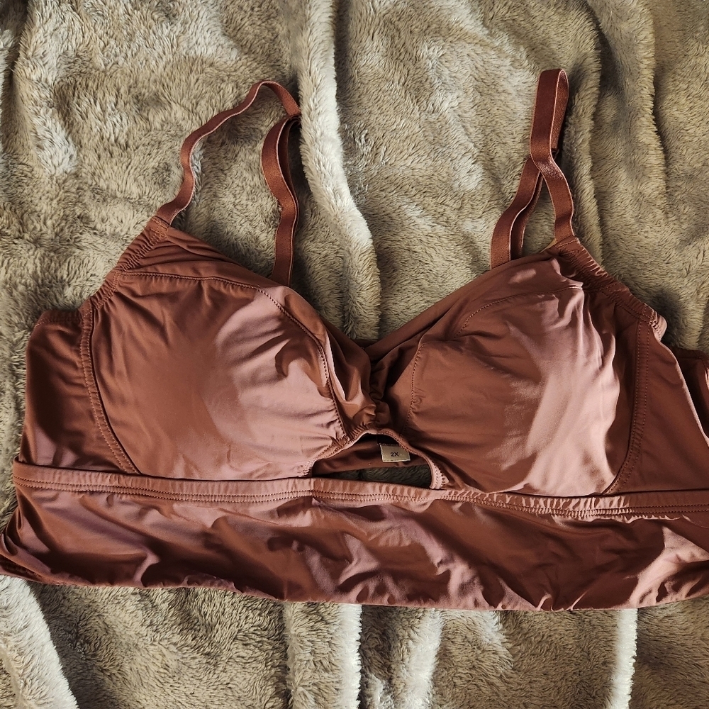 Adore Me mauve bra no underwire or padding size 2X